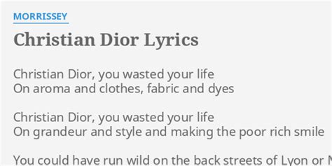 christian Dior lyrics